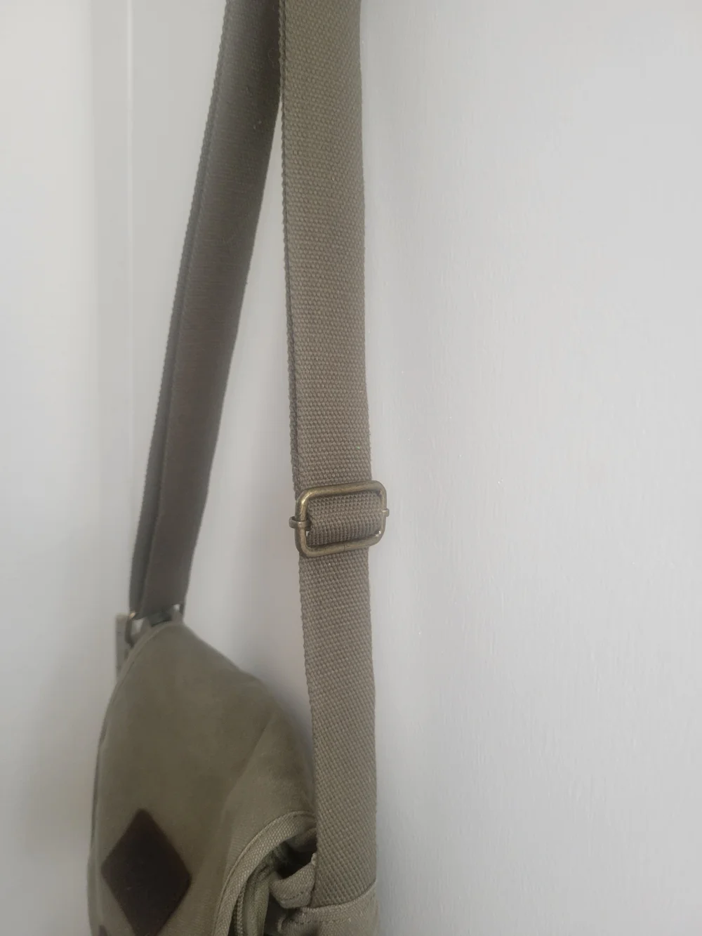 ☆Vtg Style Unisex TOPWOLFS Canvas Messenger Cotton Crossbody Style Hunter Green - Picture 13 of 16